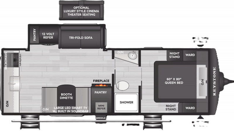 2027 KEYSTONE RV Passport Super Lite 2450RK Floorplan