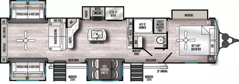 2025 FOREST RIVER Sierra 403RD Floorplan