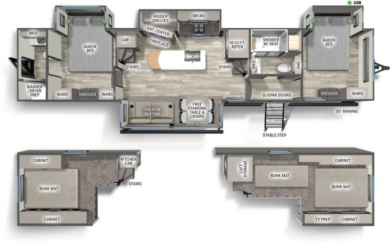 2025 FOREST RIVER Sierra 40 Duplex 4 Bedroom 2 Bathroom