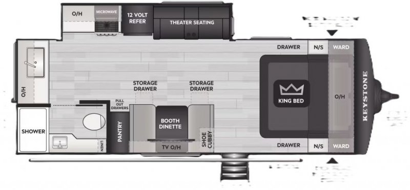 2027 KEYSTONE RV Cougar Western Elevation 22ML