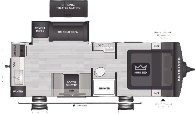 2027 KEYSTONE RV Cougar Western Elevation 22RK
