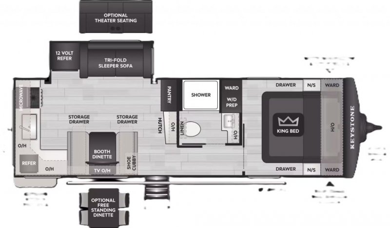 2027 KEYSTONE RV Cougar Western Elevation 25ML