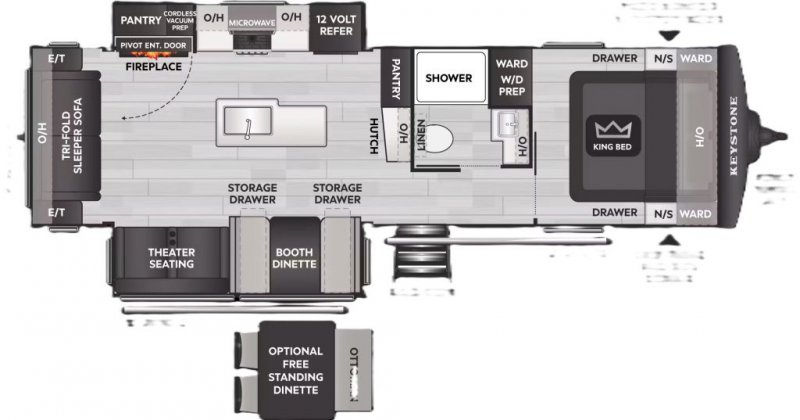 2027 KEYSTONE RV Cougar Western Elevation 29RL