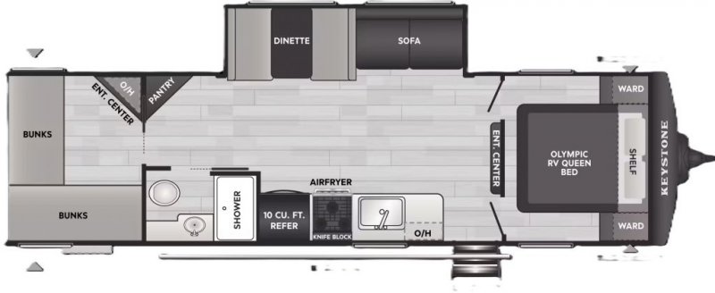 2027 KEYSTONE Hideout 288BRS w/ Bunk Room