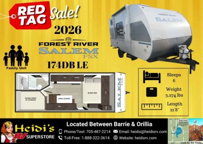 2026 SALEM FSX 174DB LE (DBL/DBL BUNKS)
