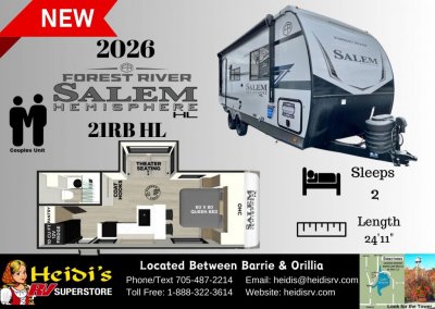 2026 SALEM HEMISPHERE 21RBHL (REAR BATH*)