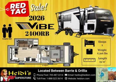 2026 VIBE 2400RB (REAR BAR COUNTER, OUT. FRIDGE*)
