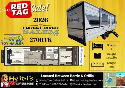 2026 SALEM FSX 270RTK (TT, MID. KITCHEN*)