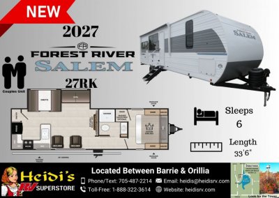 2027 SALEM 27RK (REAR KITCHEN, OUT. KITCHEN*)