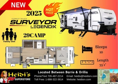 2025 SURVEYOR LEGEND X 29CAMP (QUAD BUNKS)