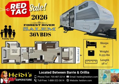 2026 SALEM 36VBDS (VERSA FRONT BUNKS)