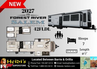 2027 SALEM GRAND VILLA 42FLDL (ISLAND KITCHEN, DBL LOFT)
