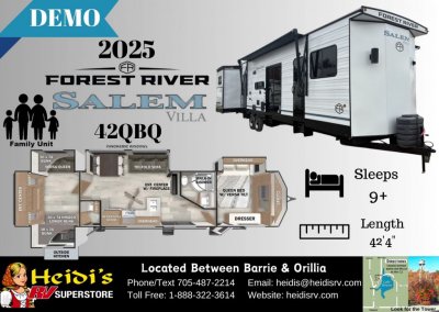 2025 SALEM VILLA 42QBQ (QUAD BUNKS, 1 + 1/2 BATH, OUT. KIT.)