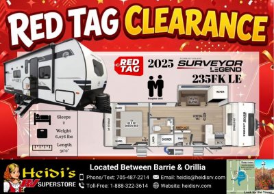 2025 SURVEYOR LEGEND 235FKLE (REAR BATH*)