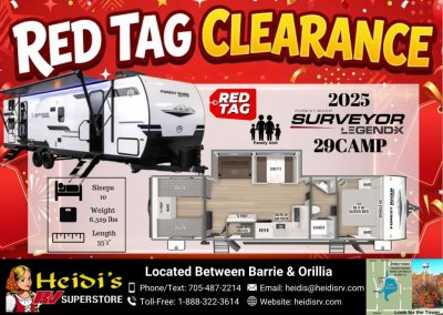 2025 SURVEYOR LEGEND X 29CAMP (QUAD BUNKS)