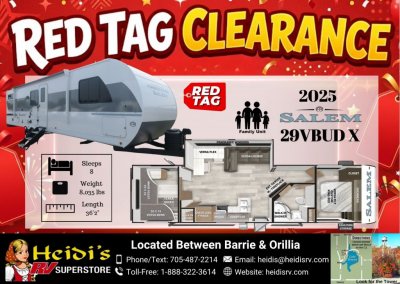 2025 SALEM 29VBUD (TRIPLE BUNKS, OUT. KITCHEN)