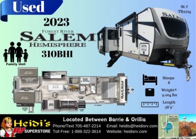 2023 SALEM HEMISPHERE 310BHI (BUNKS, ISLAND KIT. OUT. KIT.)