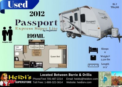 2012 PASSPORT 199ML (REAR BATHROOM*)