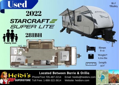 2022 SUPER LITE 281BH (DBL/DBL BUNKS, OUT. KITCHEN)