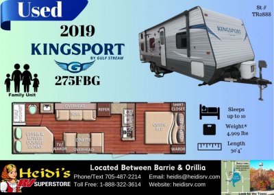 2019 KINGSPORT 275FBG (BUNKS)