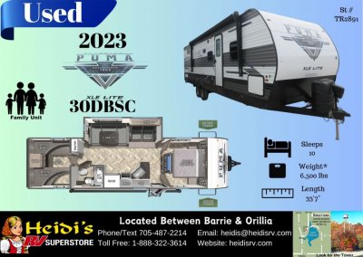 2023 PALOMINO PUMA 30DBSC (QUAD BUNKS)