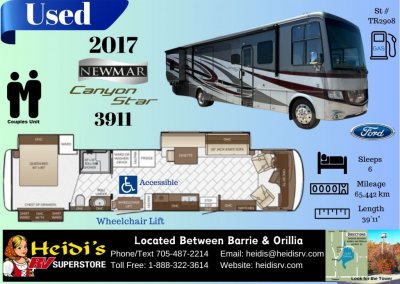 2017 CANYON STAR 3911 (WHEEL CHAIR ACCESSIBLE*)