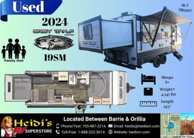 2024 GREY WOLF LIMITED 19SM (REAR SLIDE, SINGLE OVER DOUBLE BUNK)
