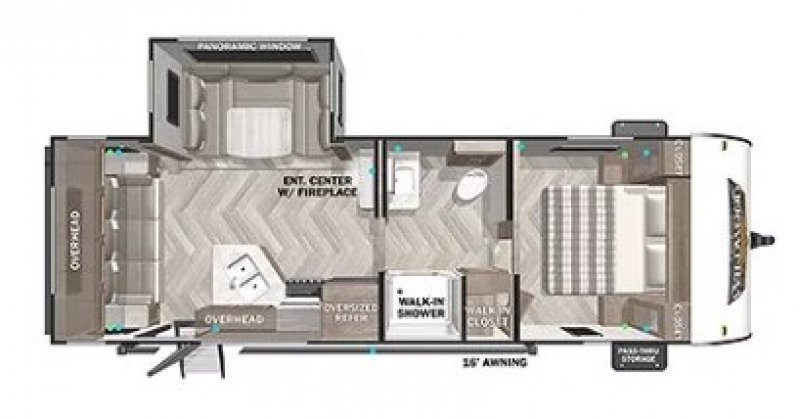 2022 FOREST RIVER WILDWOOD X-LITE 24RLXL Floorplan