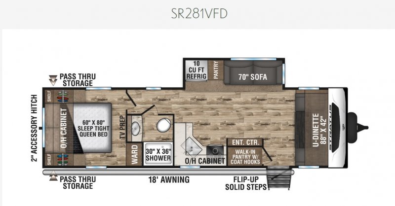 2022 VENTURE STRATUS SR281VFD Floorplan