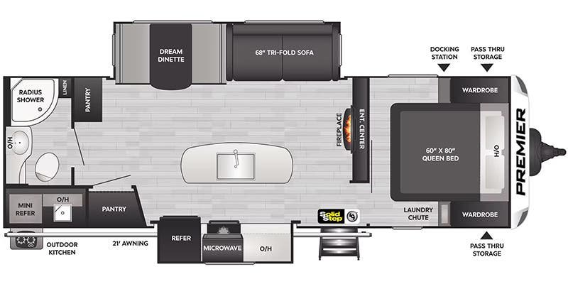 2023 KEYSTONE PREMIER 26RBPR Floorplan