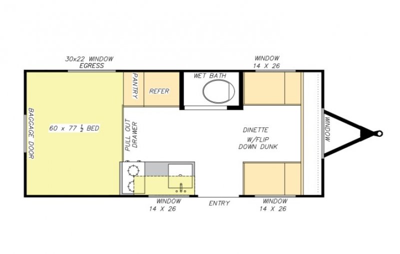 2026 MODERN BUGGY TRAILERS BIG BUGGY BB16FB Floorplan