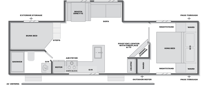 2027 KEYSTONE COLEMAN LANTERN 28BHS Floorplan