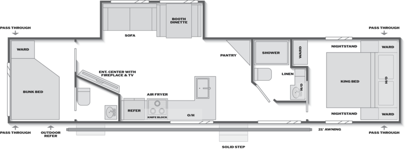 2027 KEYSTONE COLEMAN LANTERN 32BHS Floorplan