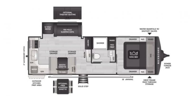 2027 KEYSTONE COUGAR HALF-TON 25MLE Floorplan