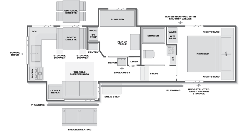 2027 KEYSTONE COUGAR HALF-TON 29MBD Floorplan