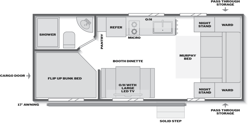 2027 KEYSTONE BULLET CLASSIC 21BHC Floorplan