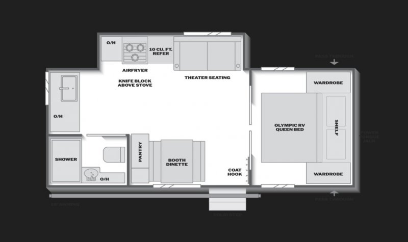 2027 KEYSTONE HIDEOUT 234MLS Floorplan