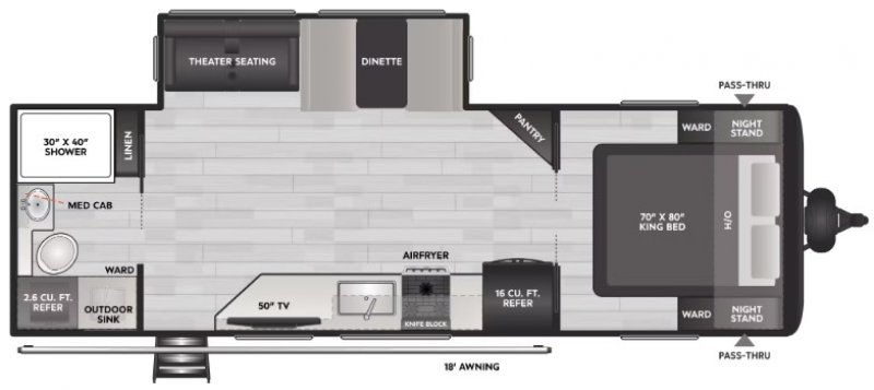 2026 KEYSTONE COLEMAN LEGACY 2600RB Floorplan