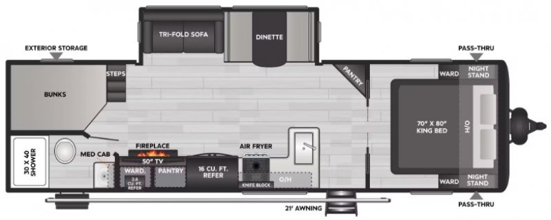 2026 KEYSTONE COLEMAN LEGACY 2900BH Floorplan