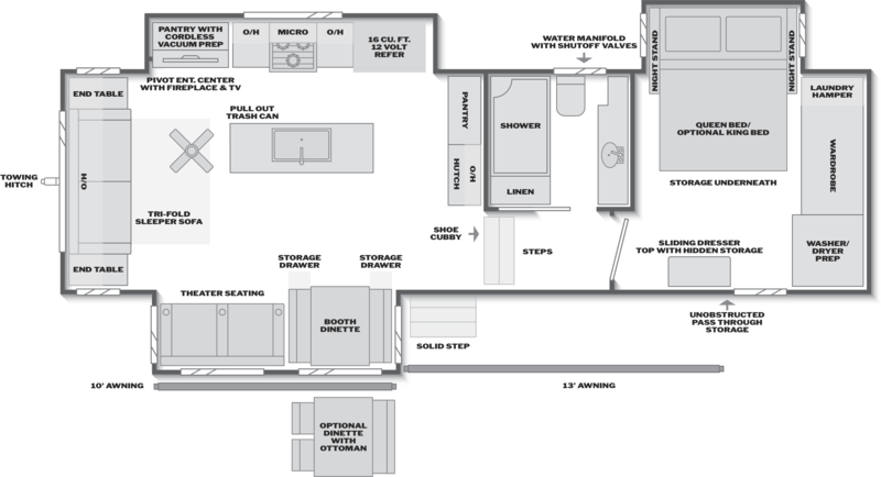 2027 KEYSTONE COUGAR PREMIUM 316RLS Floorplan