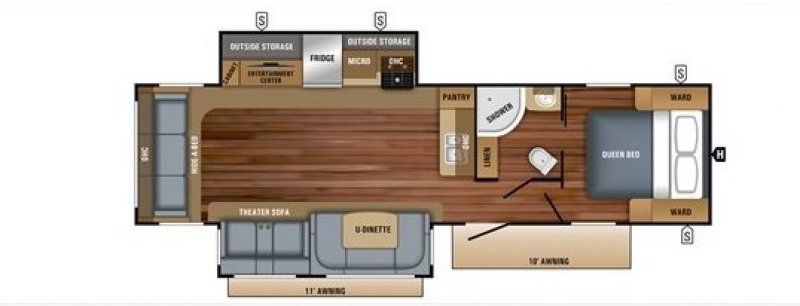 2018 JAYCO WHITE HAWK 31RL Floorplan
