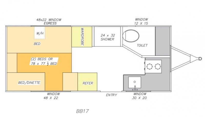 2026 MOD-BUG BIG BUGGY 17 Floorplan