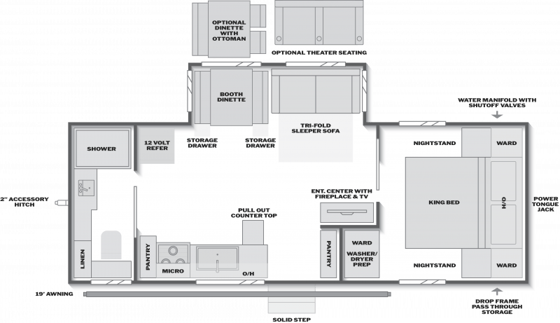 2027 KEYSTONE COUGAR HALF-TON 26LBW Floorplan