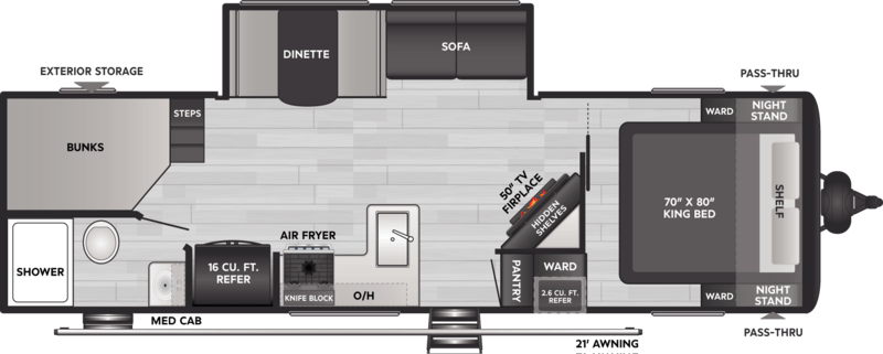 2027 KEYSTONE COLEMAN LANTERN 28BHS Floorplan