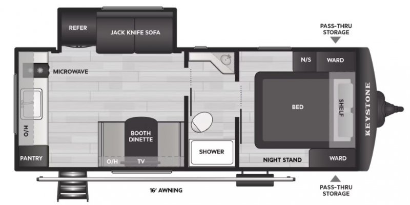 2026 KEYSTONE BULLET CLASSIC 21RKC Floorplan