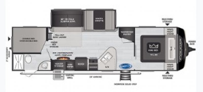 2022 KEYSTONE COUGAR HALF-TON 29BHS Floorplan