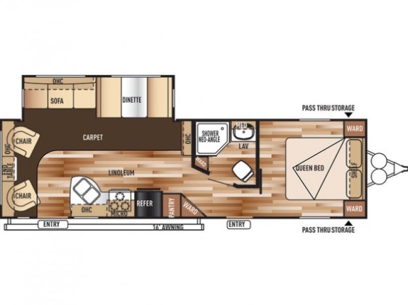 2013 FOREST RIVER SALEM 27RLSS Floorplan