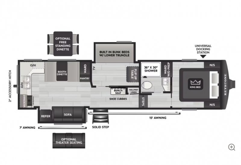 2026 KEYSTONE COUGAR HALF-TON 29MBD Floorplan