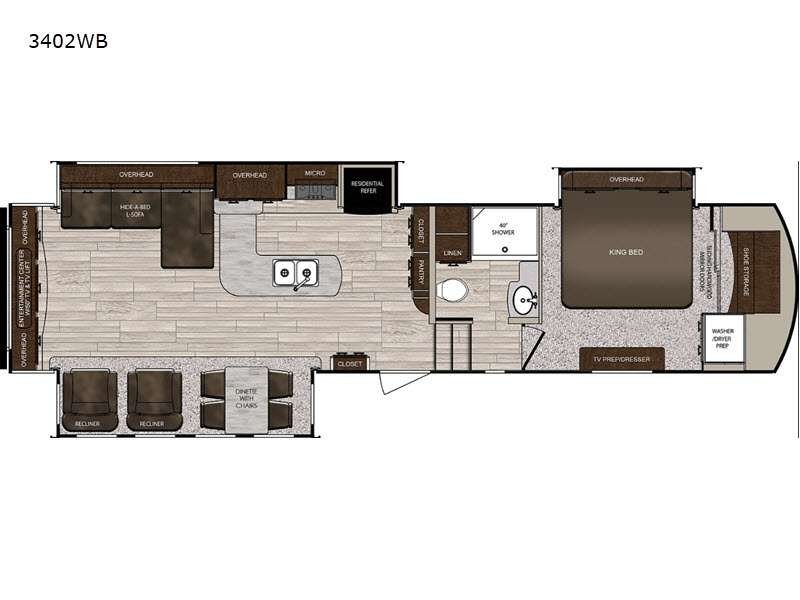 2021 PRIMETIME SANIBEL 3402WB Floorplan