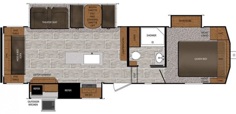 2020 PRIME TIME CRUSADER 297RSK Floorplan